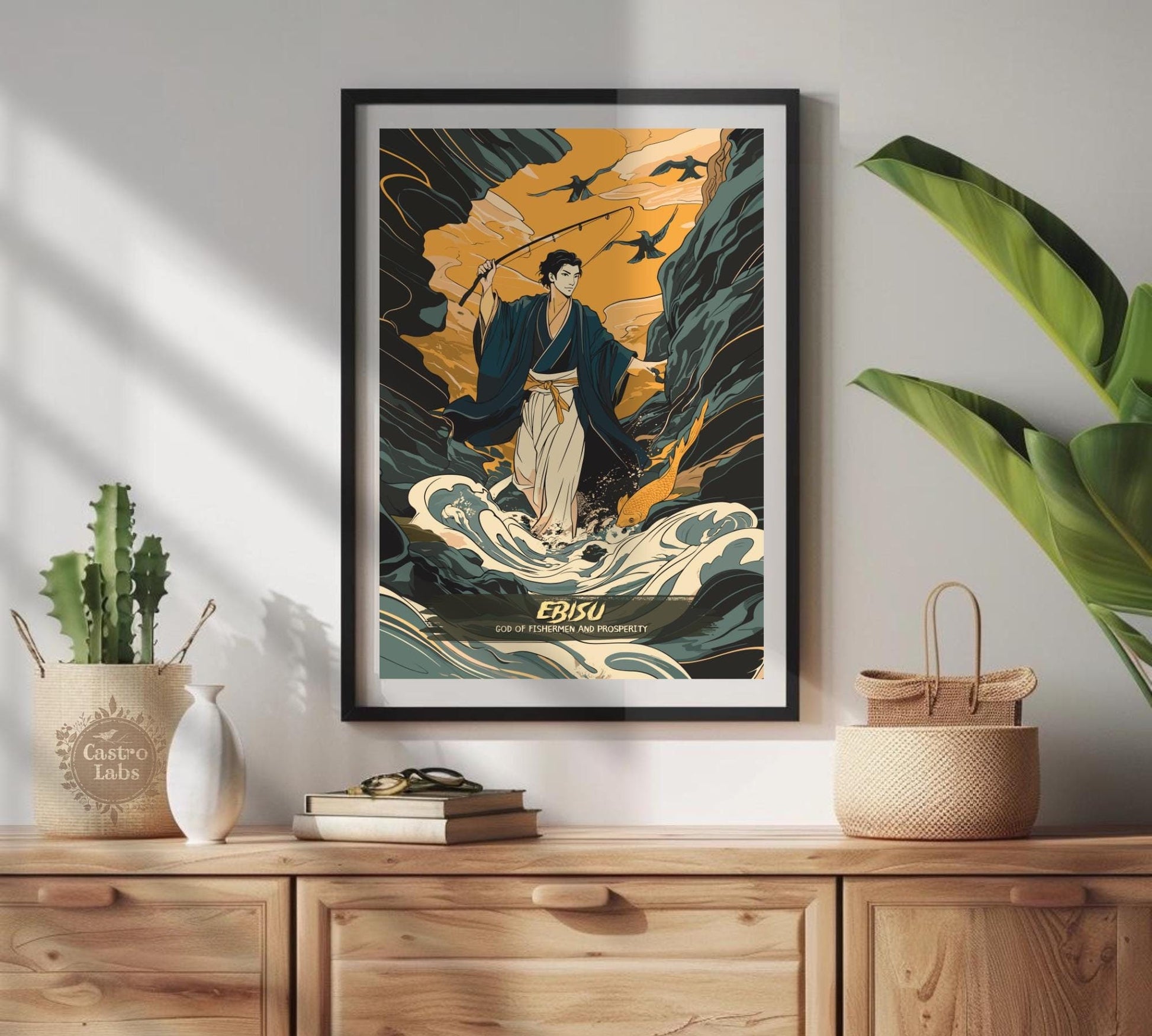 Ebisu Poster, Japanese Mythology