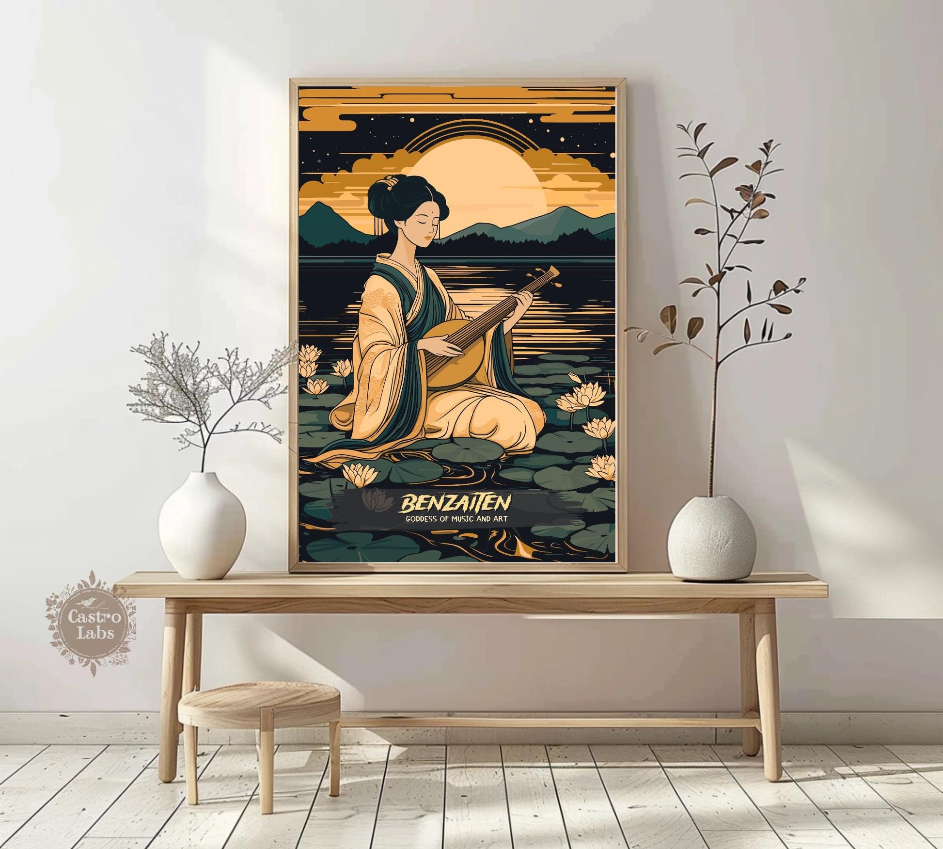 Benzaiten Poster, Japanese Mythology