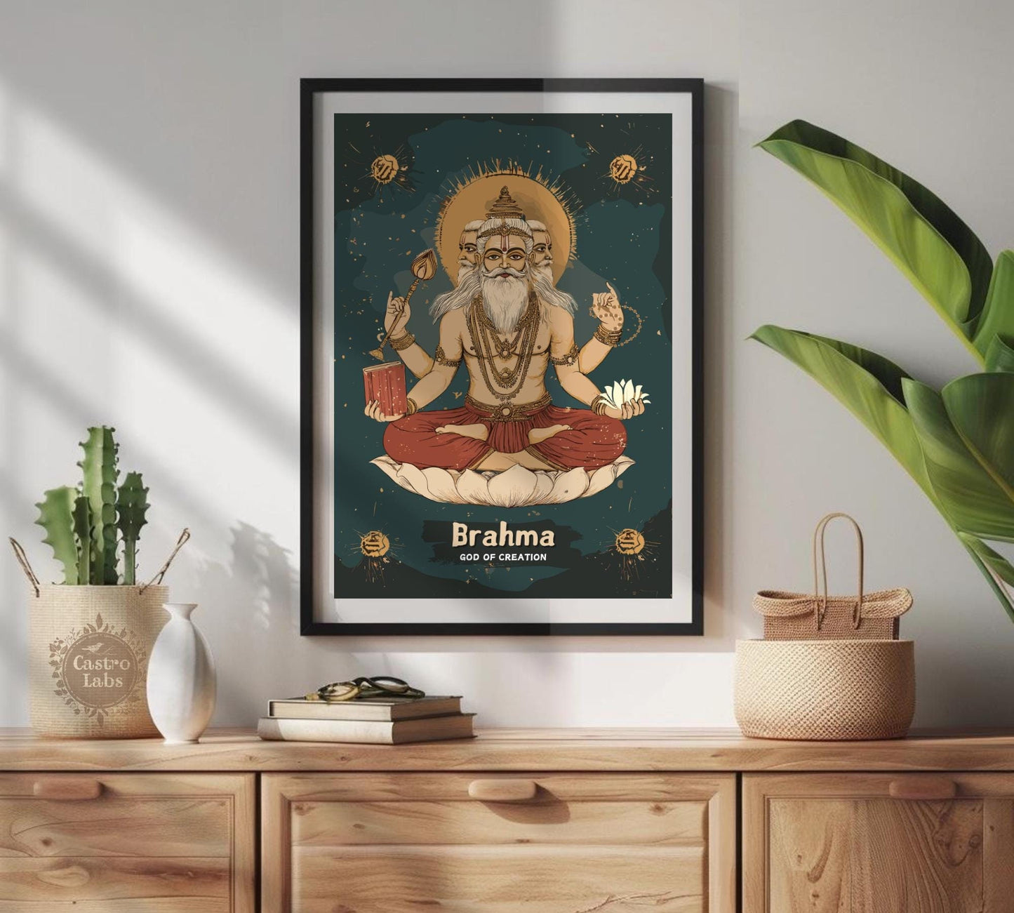 Brahma Print - Hindu God of Creation Poster