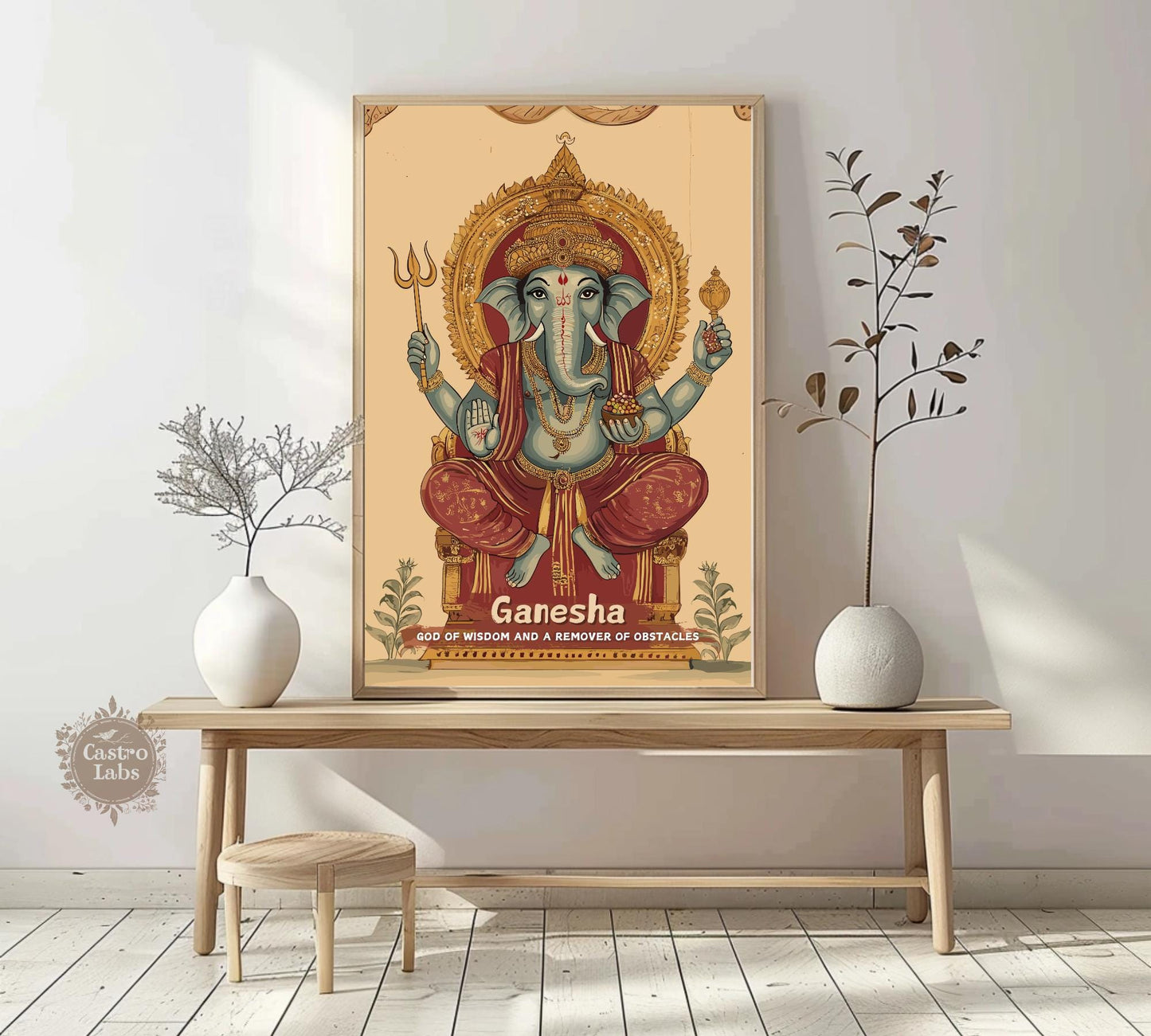 Ganesha Print - Hindu Mythology Poster