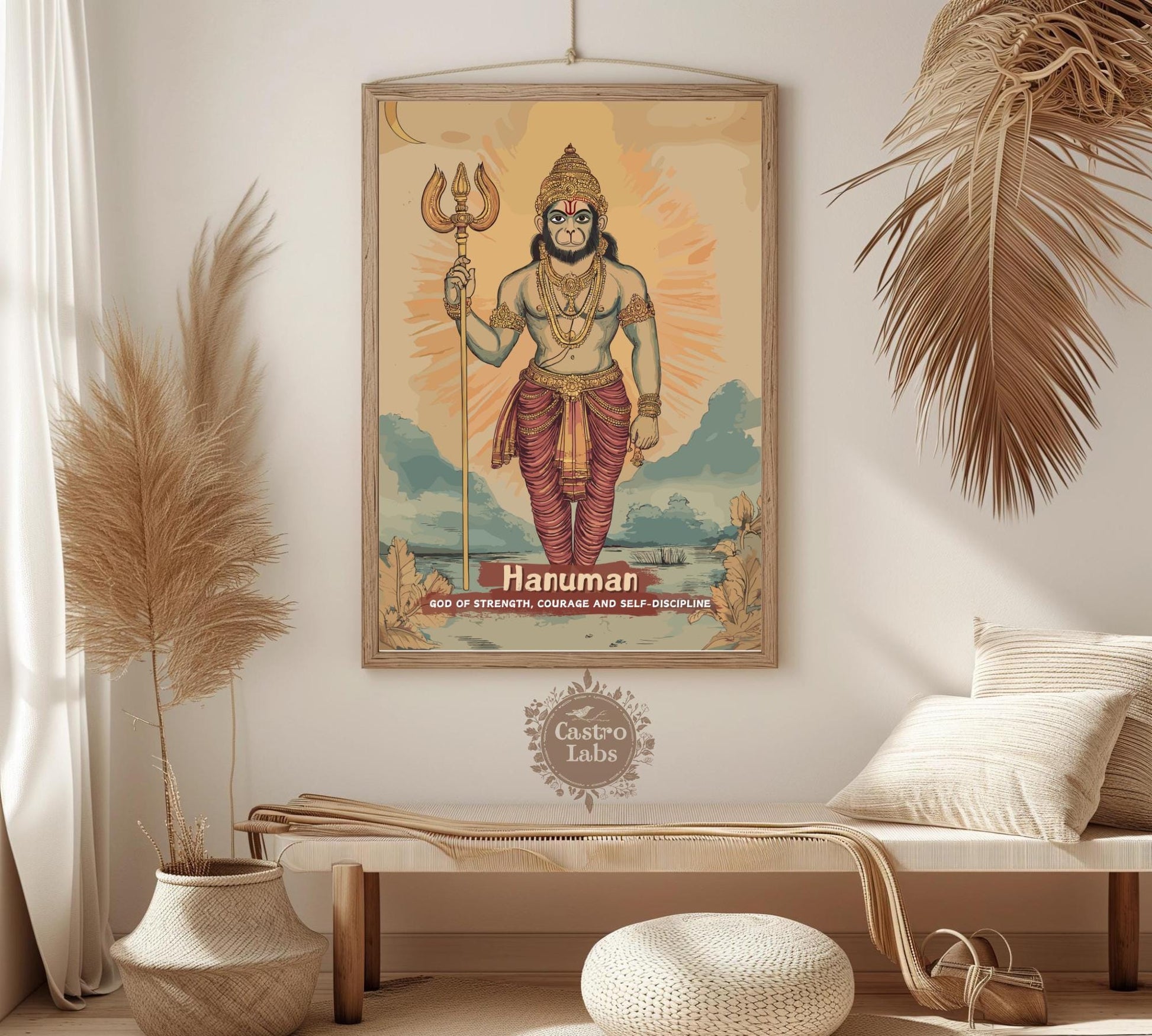 Hanuman Print - Hindu Mythology Poster