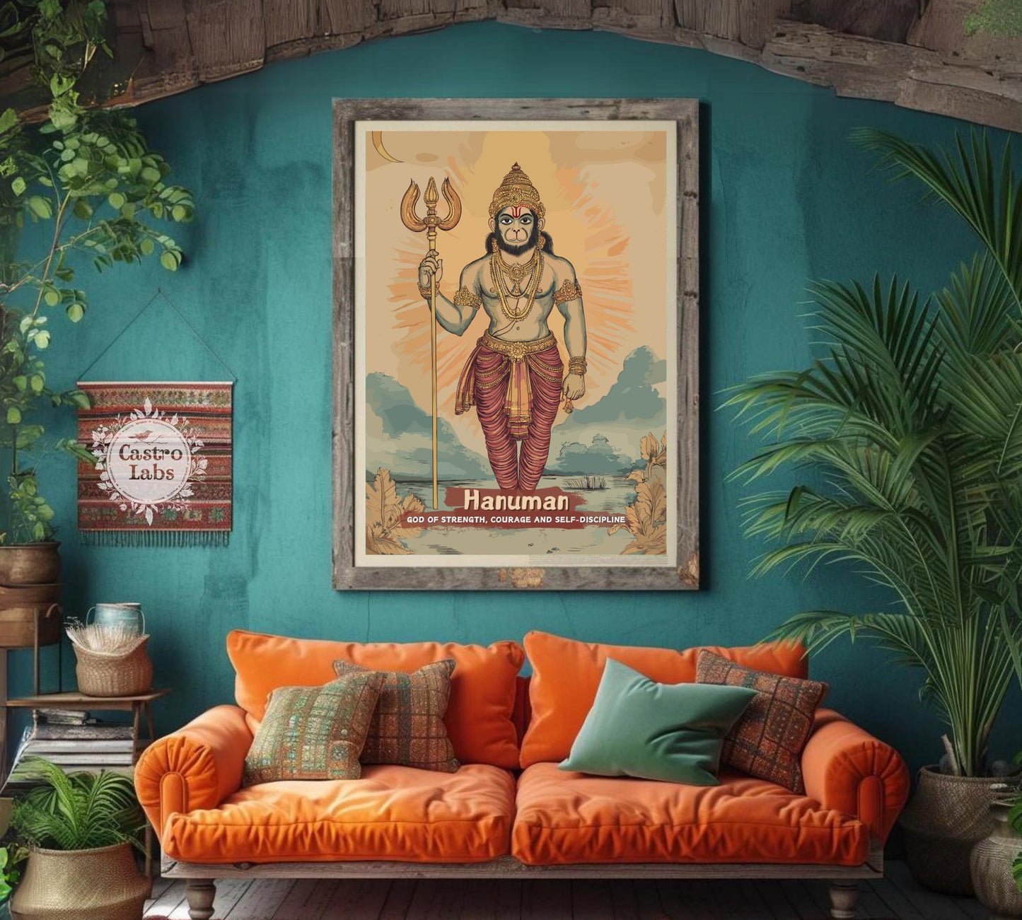 Hanuman Print - Hindu Mythology Poster