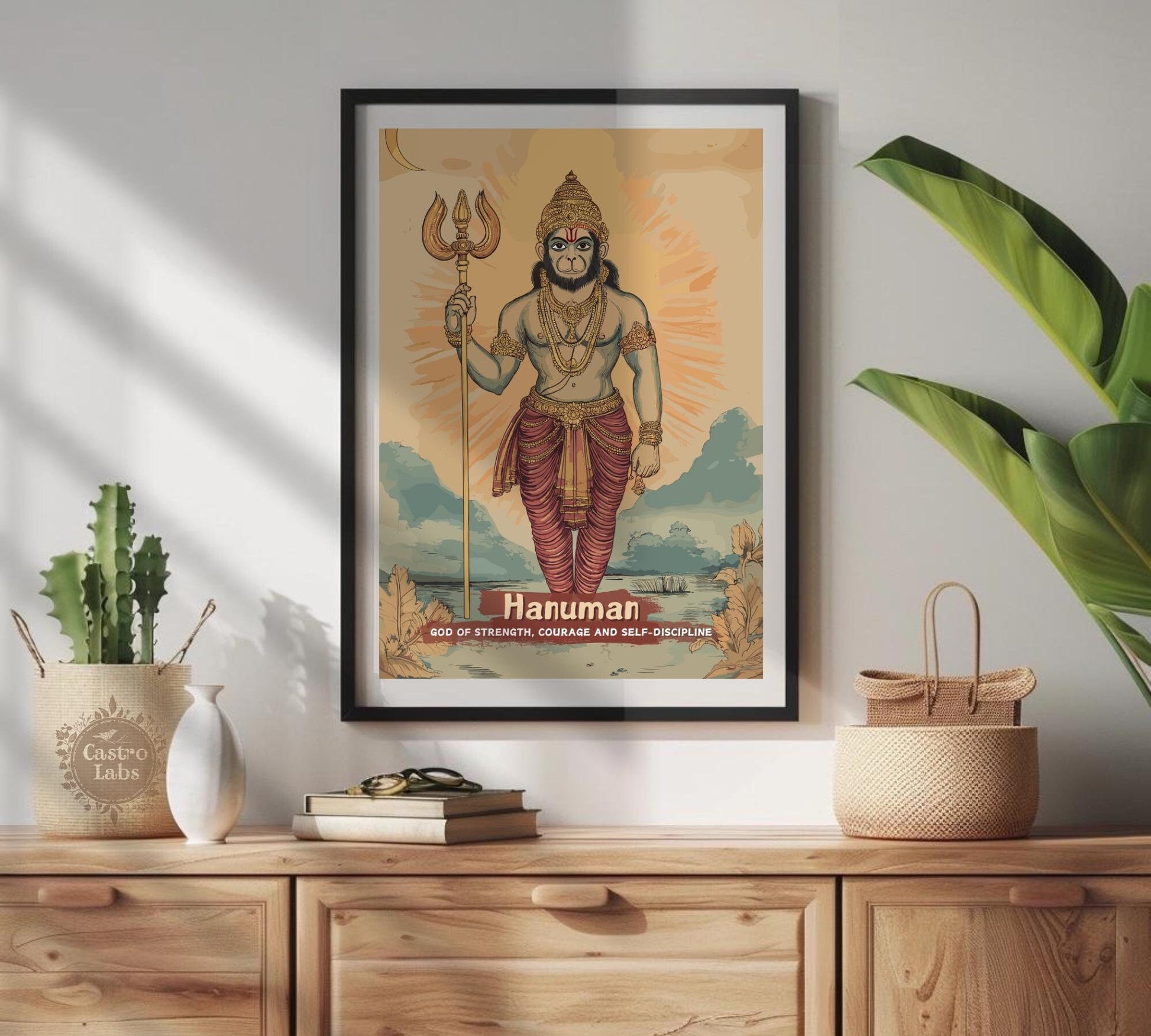 Hanuman Print - Hindu Mythology Poster