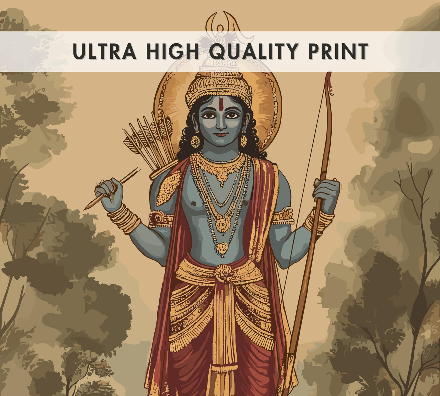 Rama Print - Hindu Mythology Poster