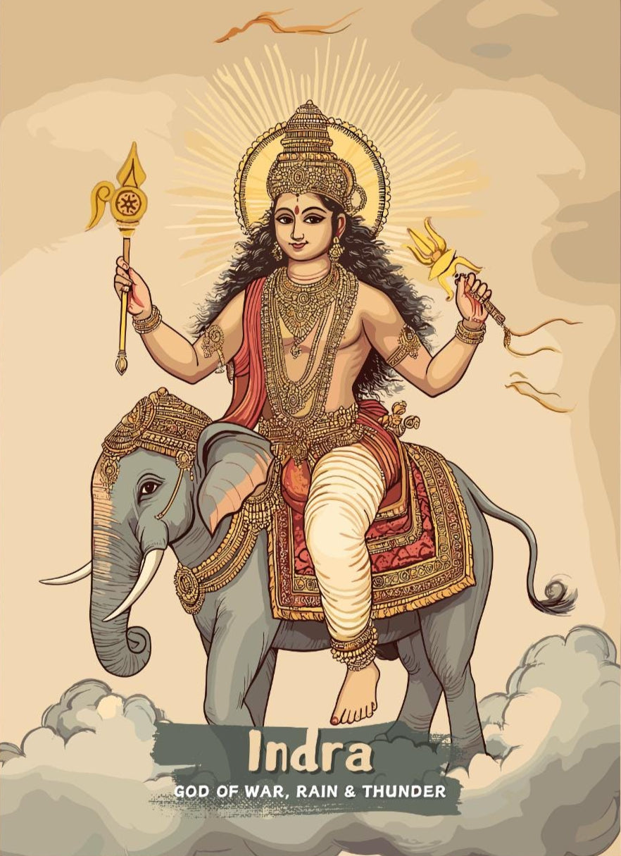 Indra Print - Hindu Mythology Poster