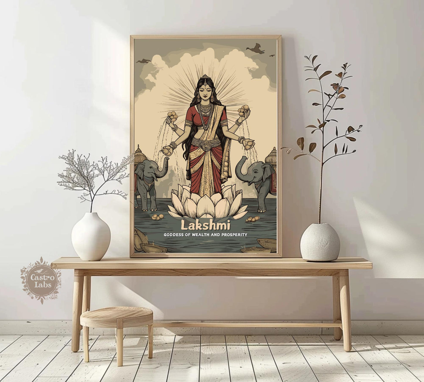 Lakshmi Print - Hindu Mythology Poster