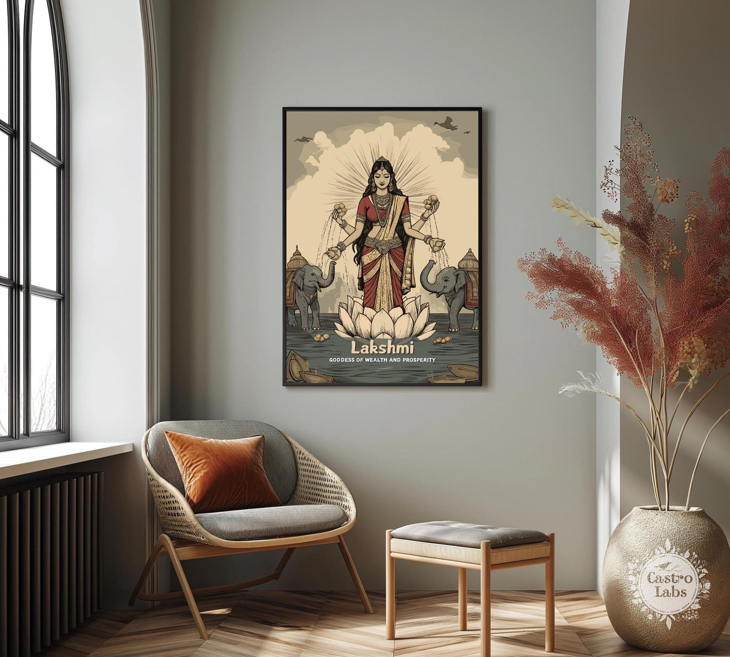 Lakshmi Print - Hindu Mythology Poster