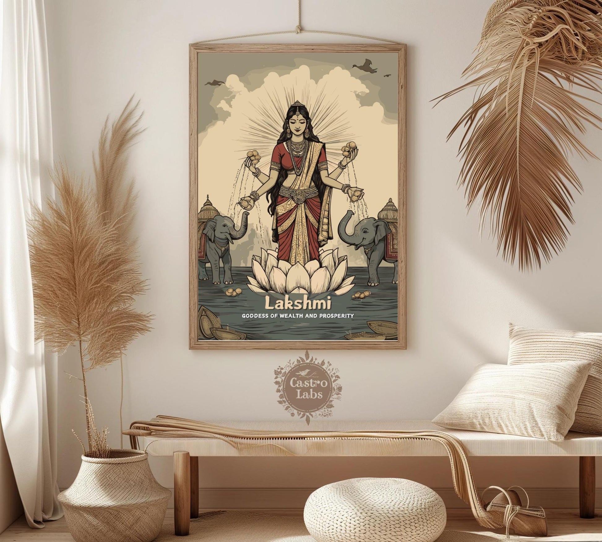 Lakshmi Print - Hindu Mythology Poster