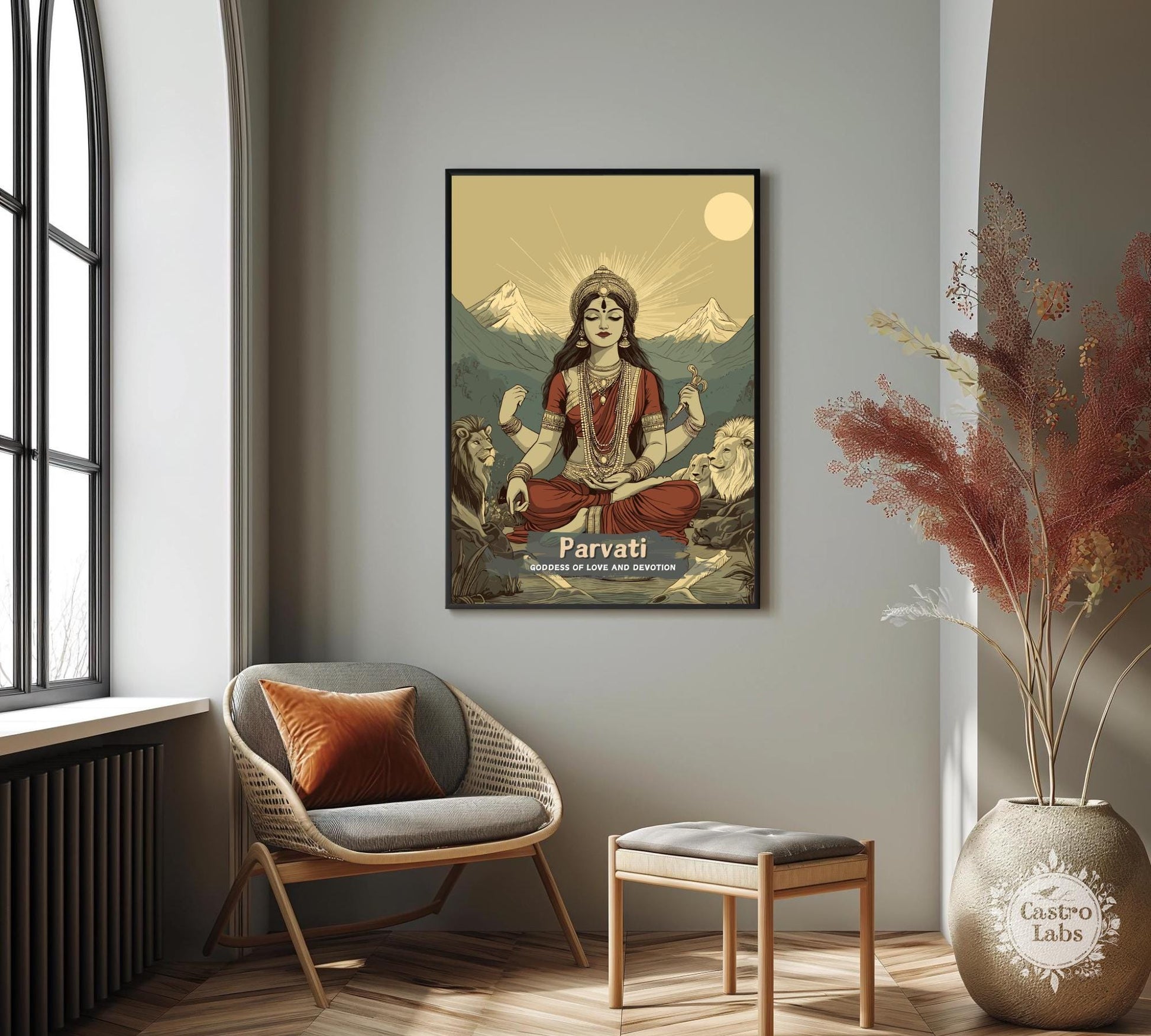 Parvati Print - Hindu Mythology Poster