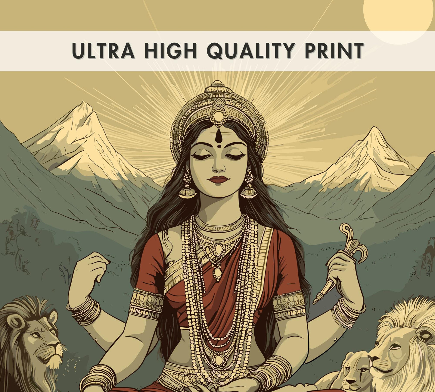 Parvati Print - Hindu Mythology Poster