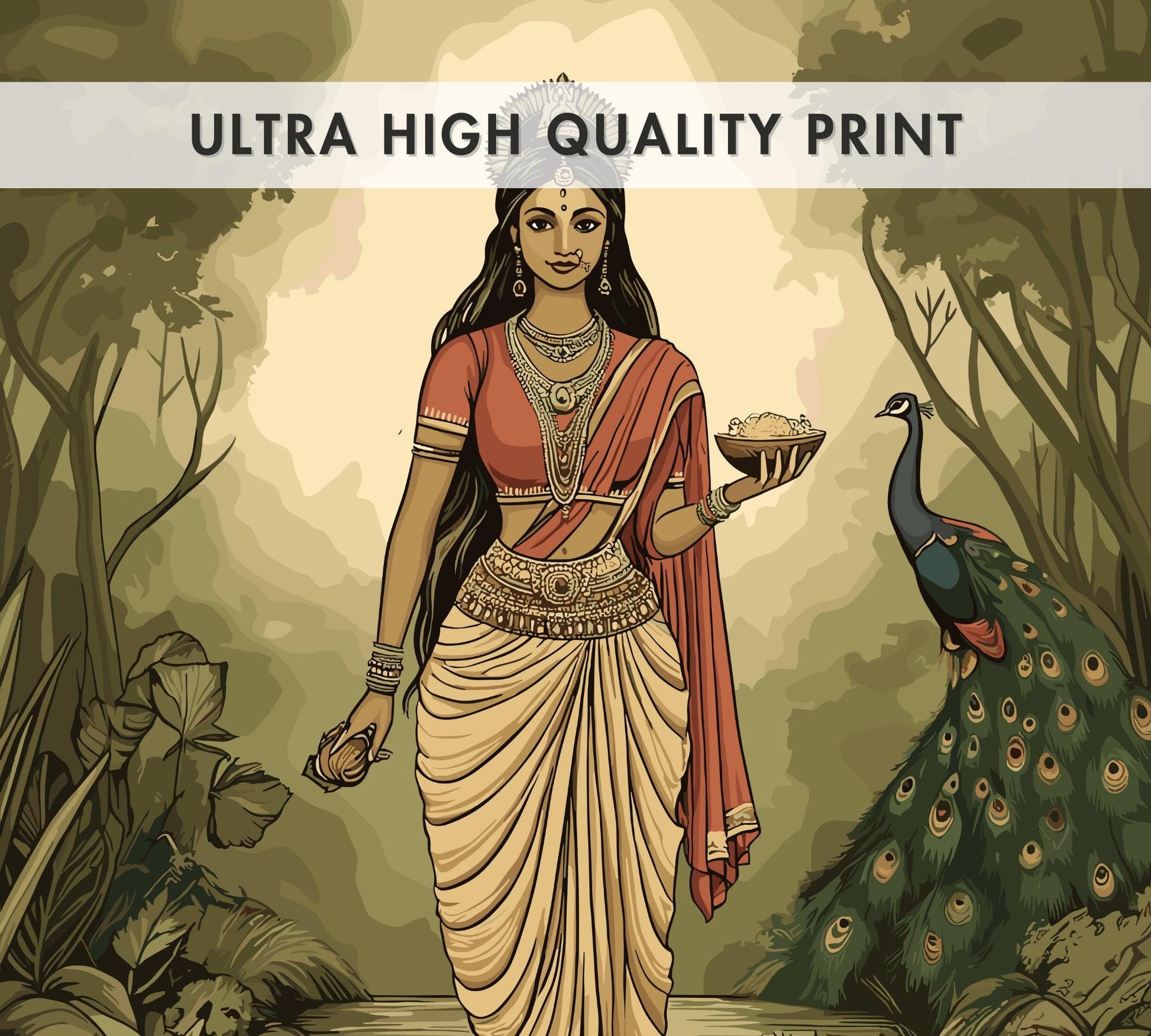 Radha Print - Hindu Mythology Poster