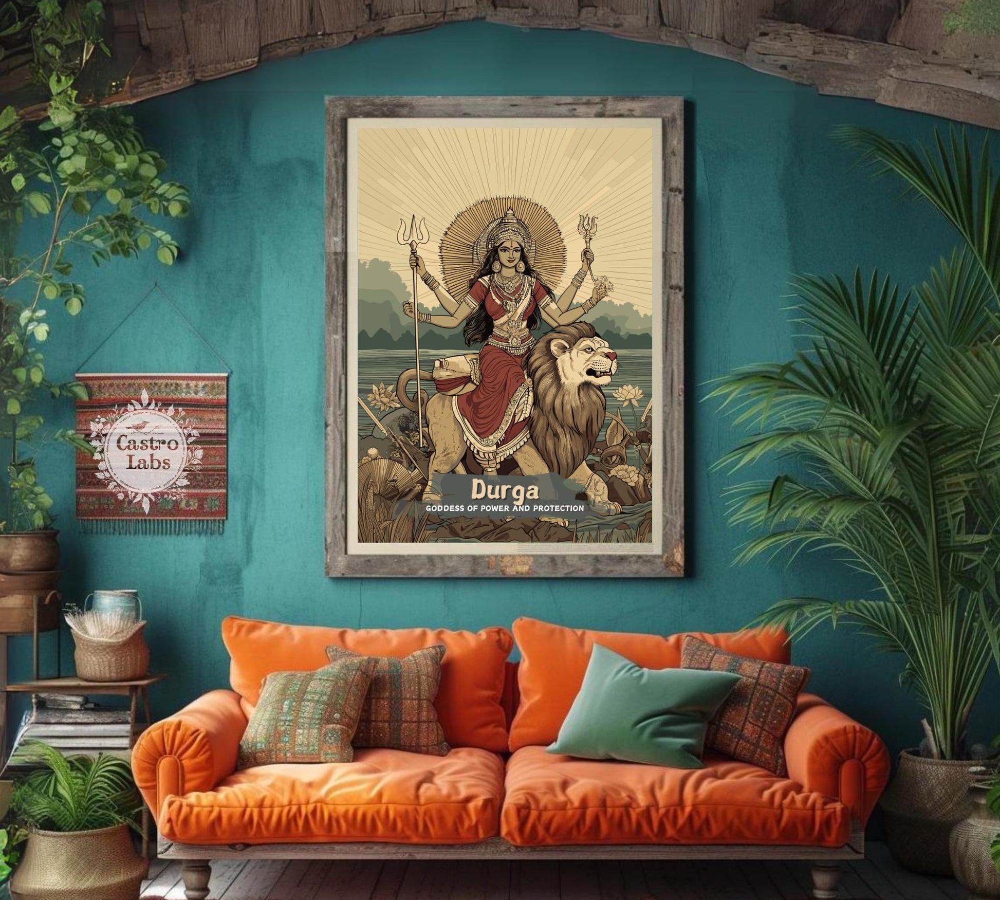 Durga Print - Hindu Mythology Poster