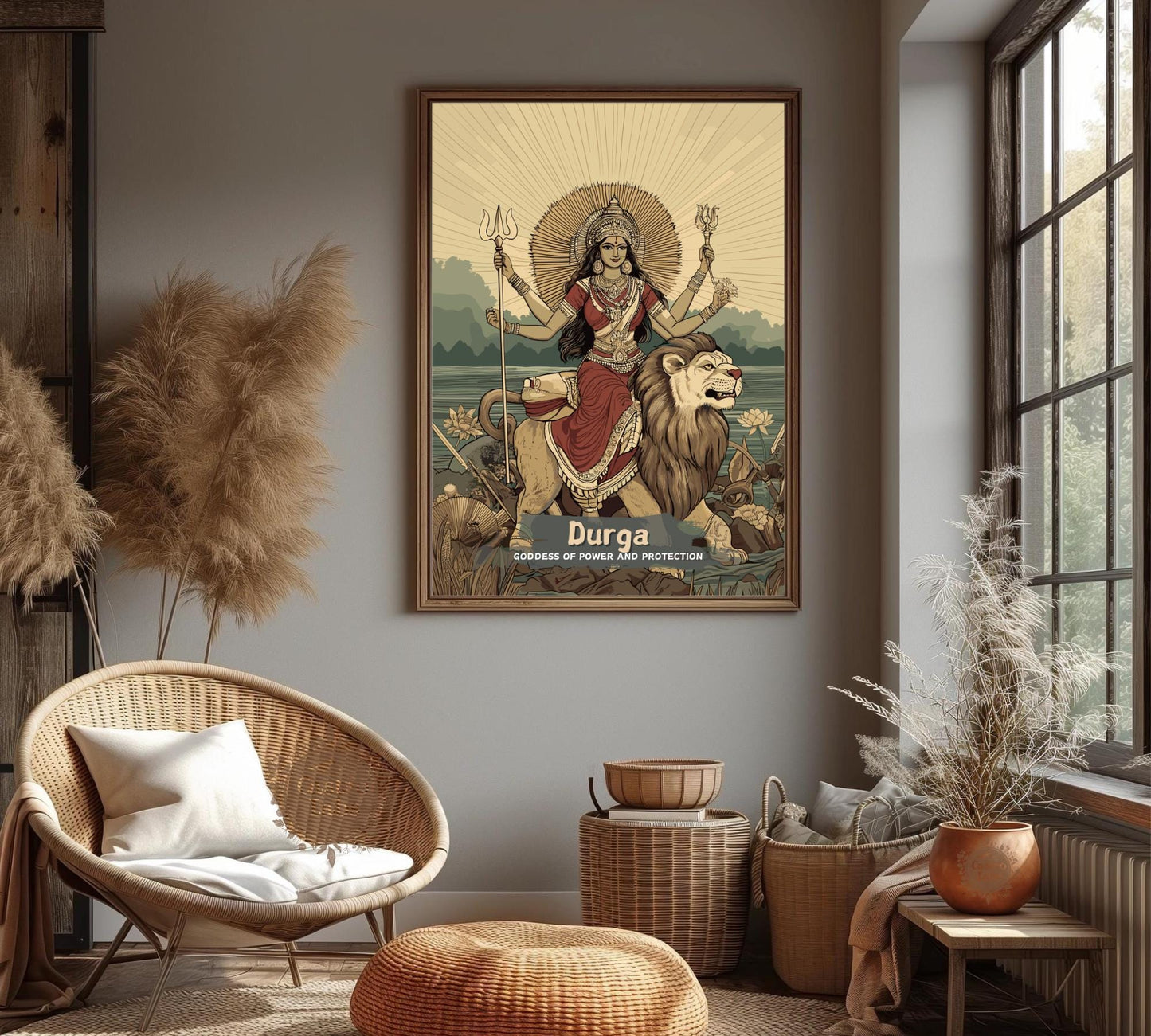 Durga Print - Hindu Mythology Poster