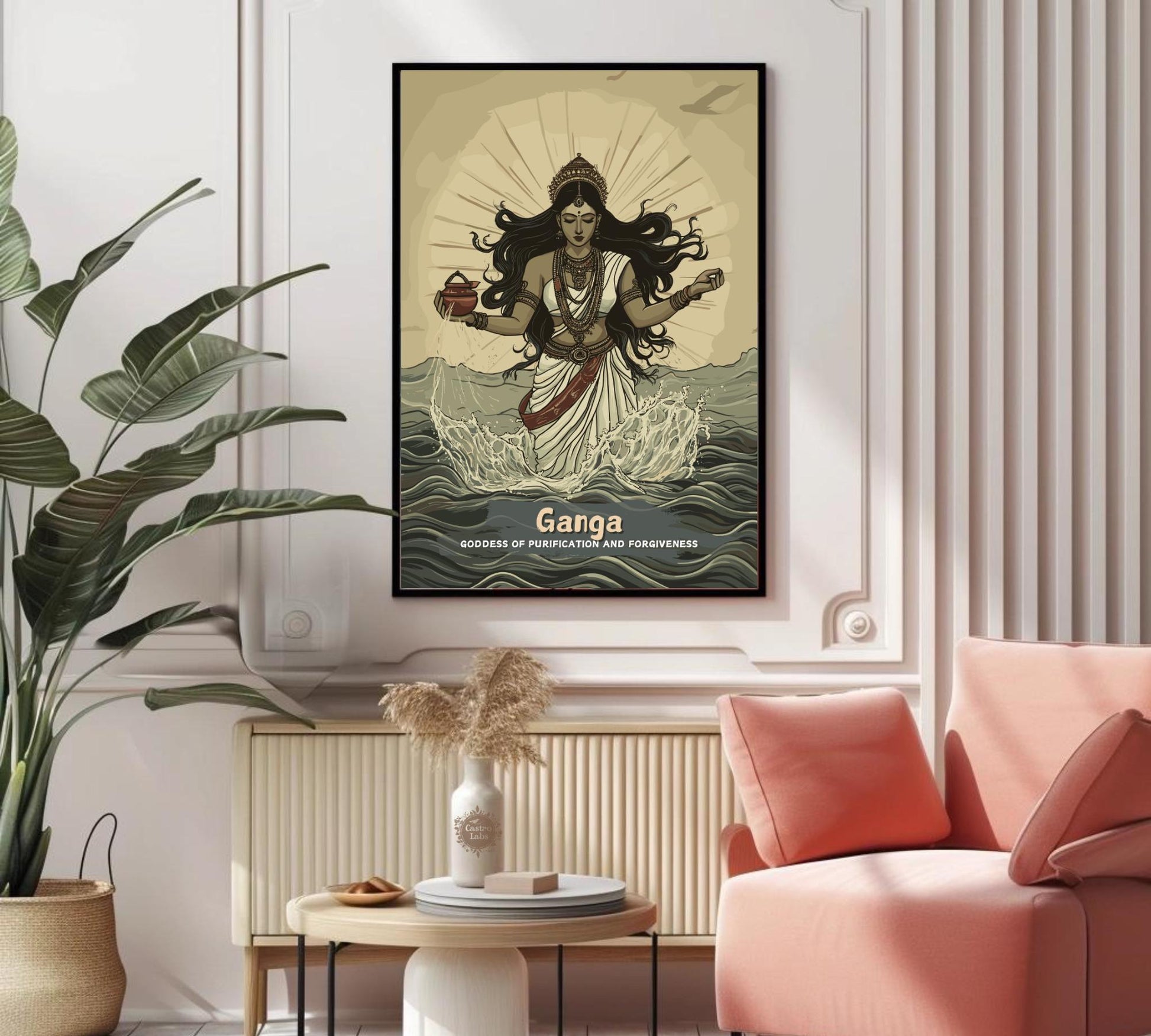 Ganga Print - Hindu Mythology Poster