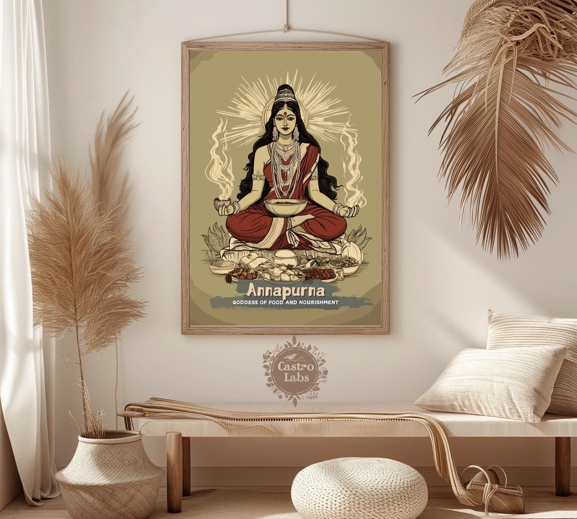 Annapurna Print - Hindu Mythology Poster