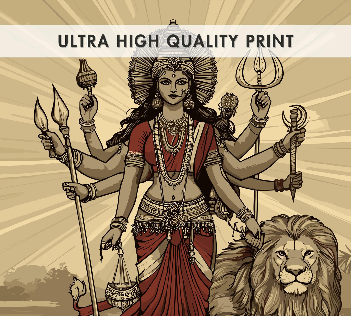 Chandi Print - Hindu Mythology Poster