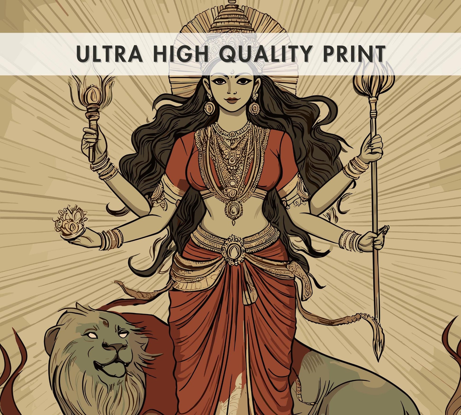 Shakti Print - Hindu Mythology Poster