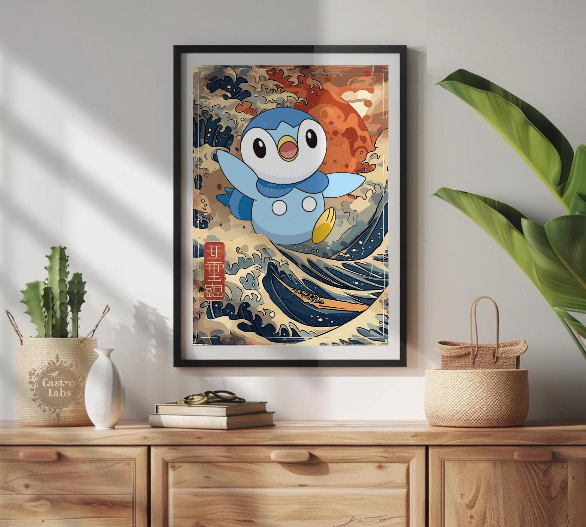 Piplup Japanese Art Poster - Elegant Pokmon Tapestry for Anime & Game Brighton Posters Piplup Japanese Art Poster - Elegant Pokmon Tapestry for Anime & Game Brighton Posters