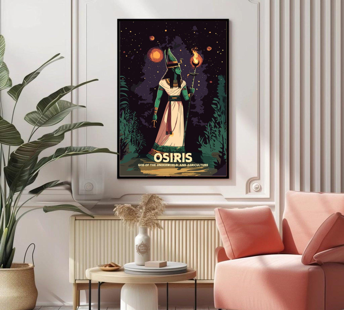 Osiris Poster, Egyptian God Osiris, Osiris God, Ancient Egypt Art, Egyptian Mythology Osiris, God of the underworld and Agriculture