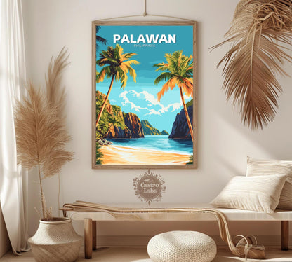 Palawan Poster, Palawan Travel Poster, Palawan Artwork, Home Décor, Palawan Painting, Philippines Poster,, Philippines Wall Art, Palawan