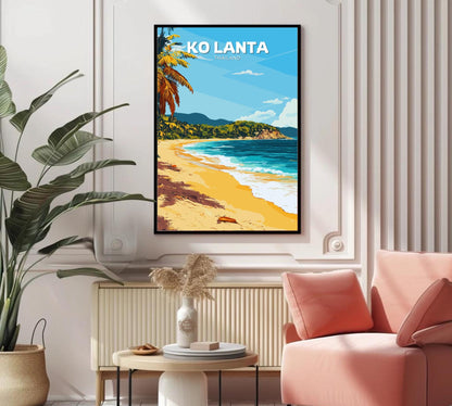 Koh Lanta Poster, Koh Lanta Travel Poster, Koh Lanta Artwork, Home Décor, Koh Lanta Painting, Thailand  Poster, Thailand Wall Art, Lanta Art