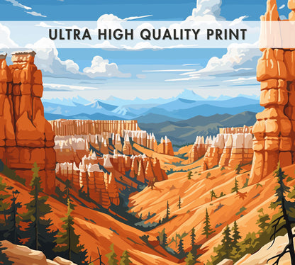 Bryce Canyon Travel Poster, Bryce Canyon Wall Art, Bryce Canyon Print, Bryce Canyon Artwork, Home Décor, Bryce Canyon National Park