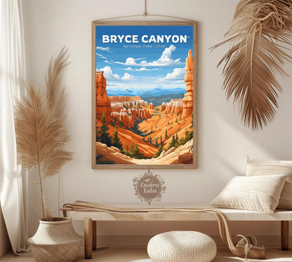 Bryce Canyon Travel Poster, Bryce Canyon Wall Art, Bryce Canyon Print, Bryce Canyon Artwork, Home Décor, Bryce Canyon National Park