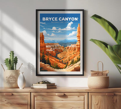 Bryce Canyon Travel Poster, Bryce Canyon Wall Art, Bryce Canyon Print, Bryce Canyon Artwork, Home Décor, Bryce Canyon National Park