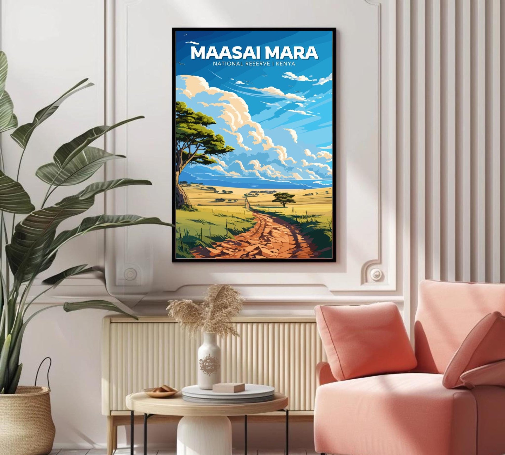 Maasai Mara Travel Poster, Maasai Mara National Park Poster, Maasai Mara Park, Kenya National Park Poster, Home Décor, Kenya Poster