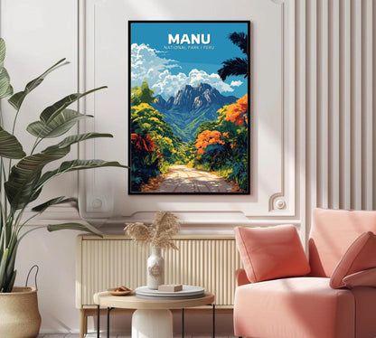 Manu Travel Poster, Parque Nacional del Manu Poster, Manu National park, Peru Poster, Home Décor, Peru National park, National park poster