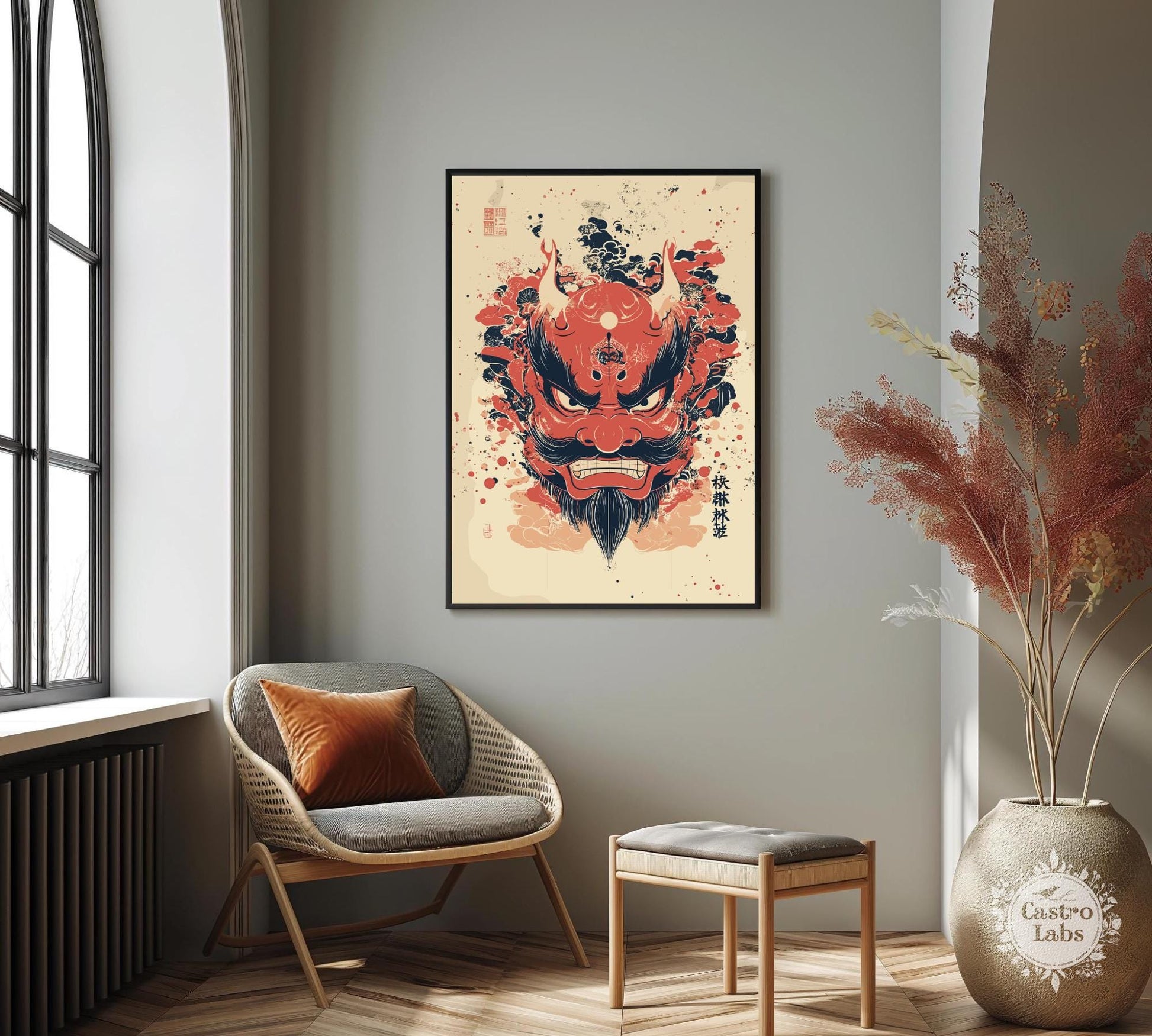 Tengu Poster,  Tengu Print, Tengu Japan, Japan Poster, Home Décor, Shinto Poster, Yokai Poster, Yokai Art, Kitsune Yokai Poster