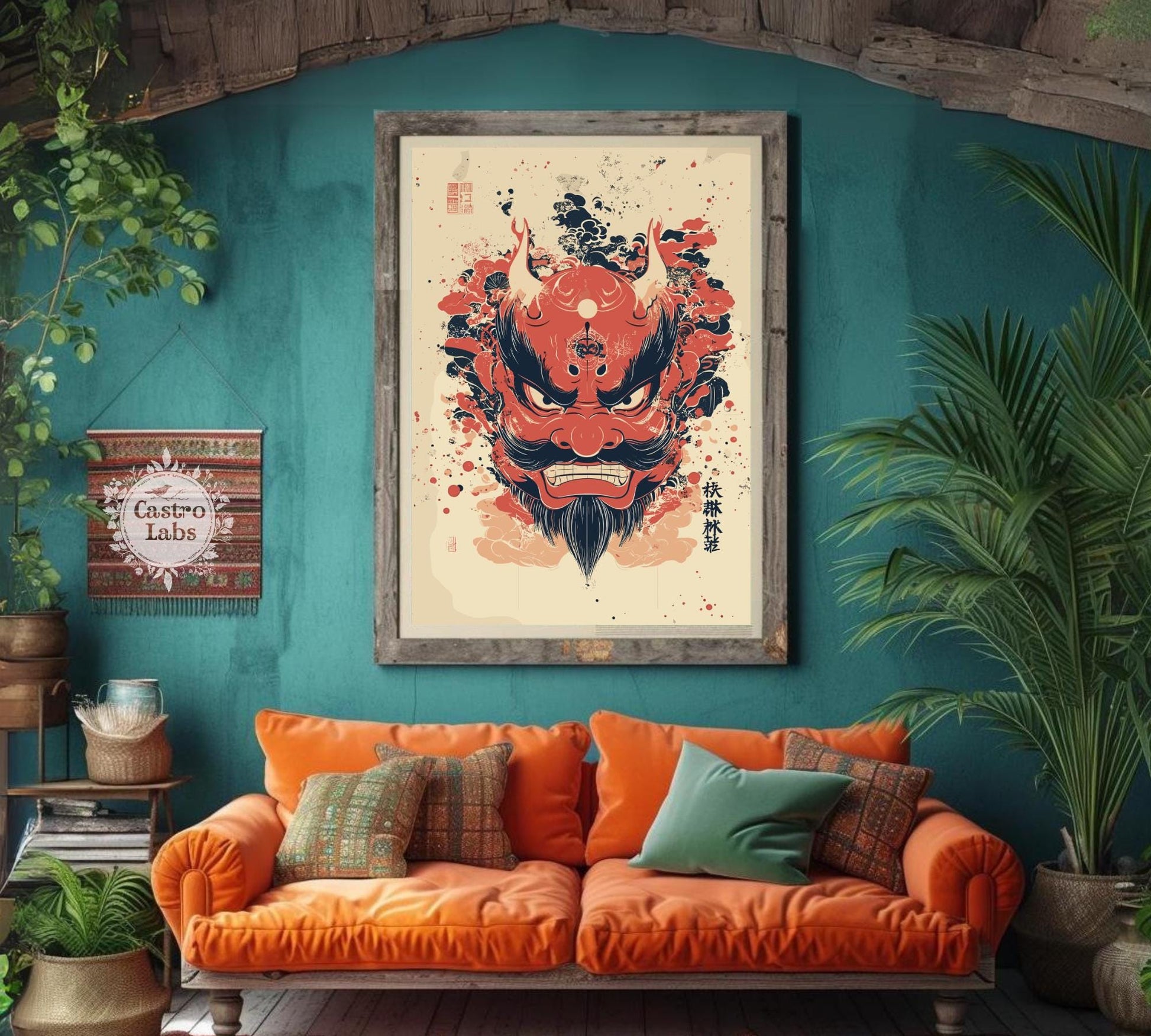 Tengu Poster,  Tengu Print, Tengu Japan, Japan Poster, Home Décor, Shinto Poster, Yokai Poster, Yokai Art, Kitsune Yokai Poster