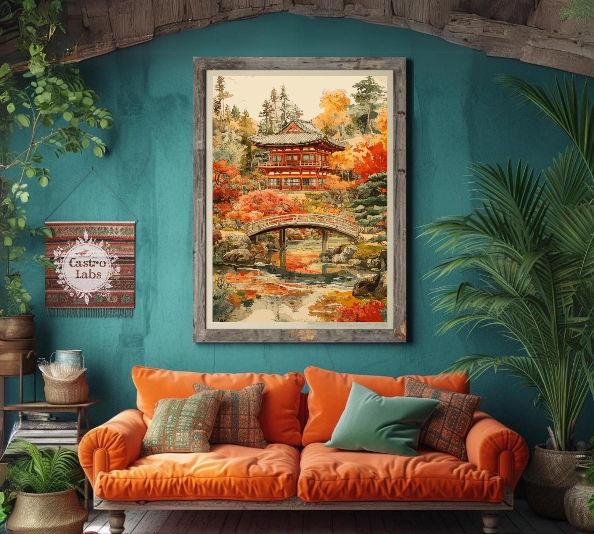 Japanese Tea Garden Poster,  Tea Garden Art, Japan Poster, Home Décor, Japan Art, Japanese Garden Art, Golden Gate Park, Japanese Tea Garden