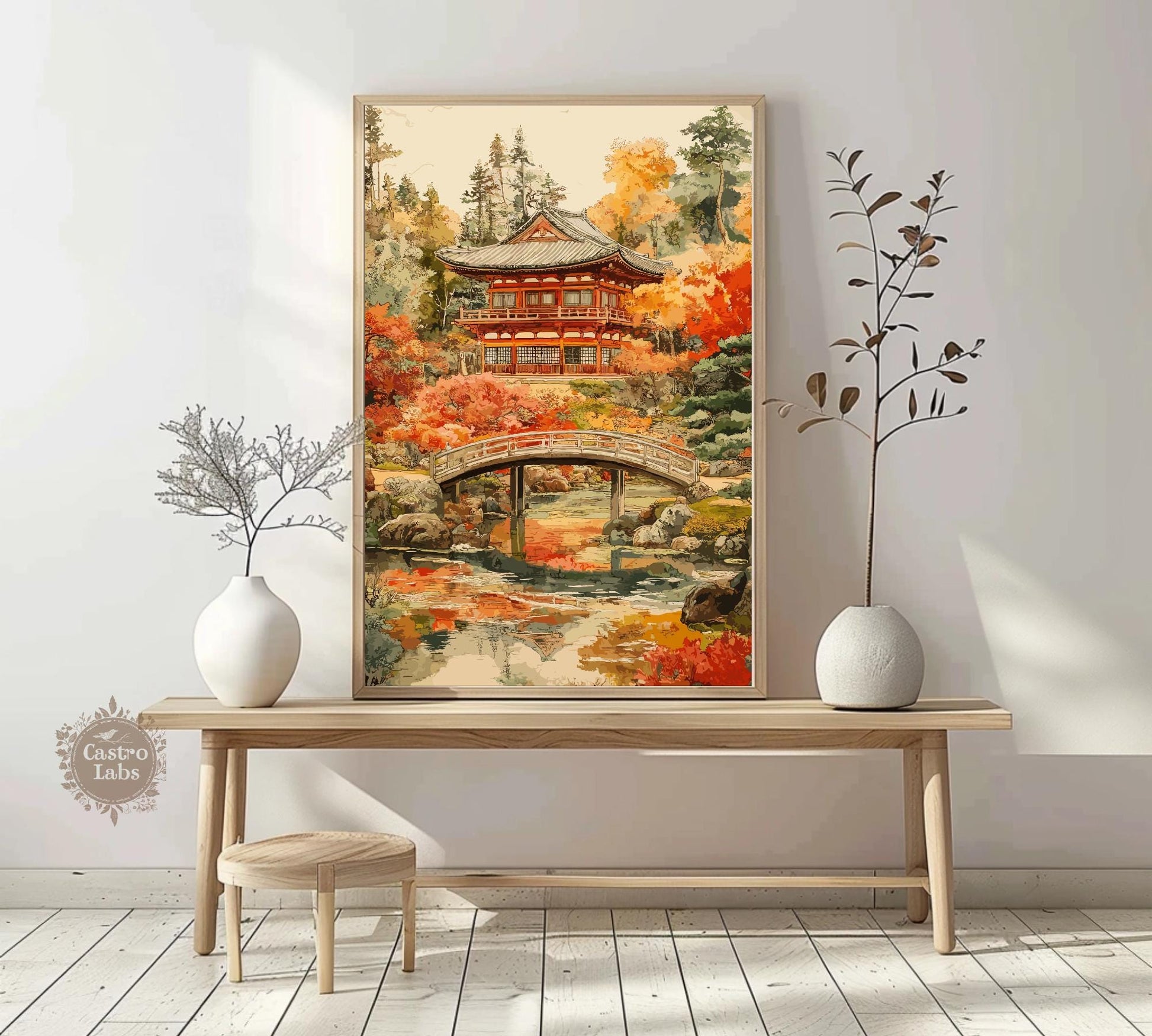 Japanese Tea Garden Poster,  Tea Garden Art, Japan Poster, Home Décor, Japan Art, Japanese Garden Art, Golden Gate Park, Japanese Tea Garden
