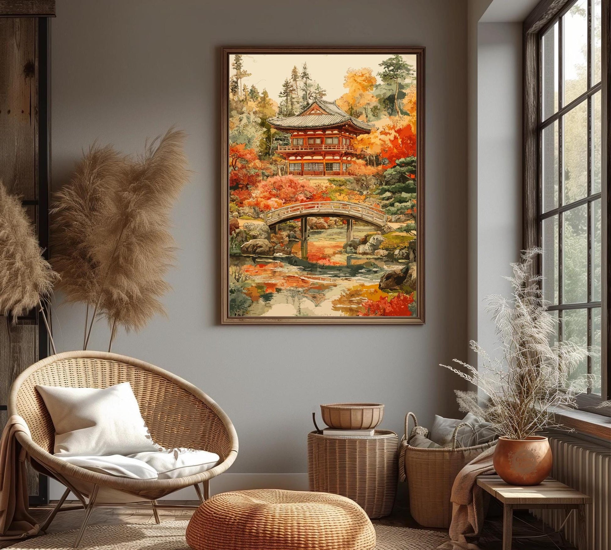 Japanese Tea Garden Poster,  Tea Garden Art, Japan Poster, Home Décor, Japan Art, Japanese Garden Art, Golden Gate Park, Japanese Tea Garden