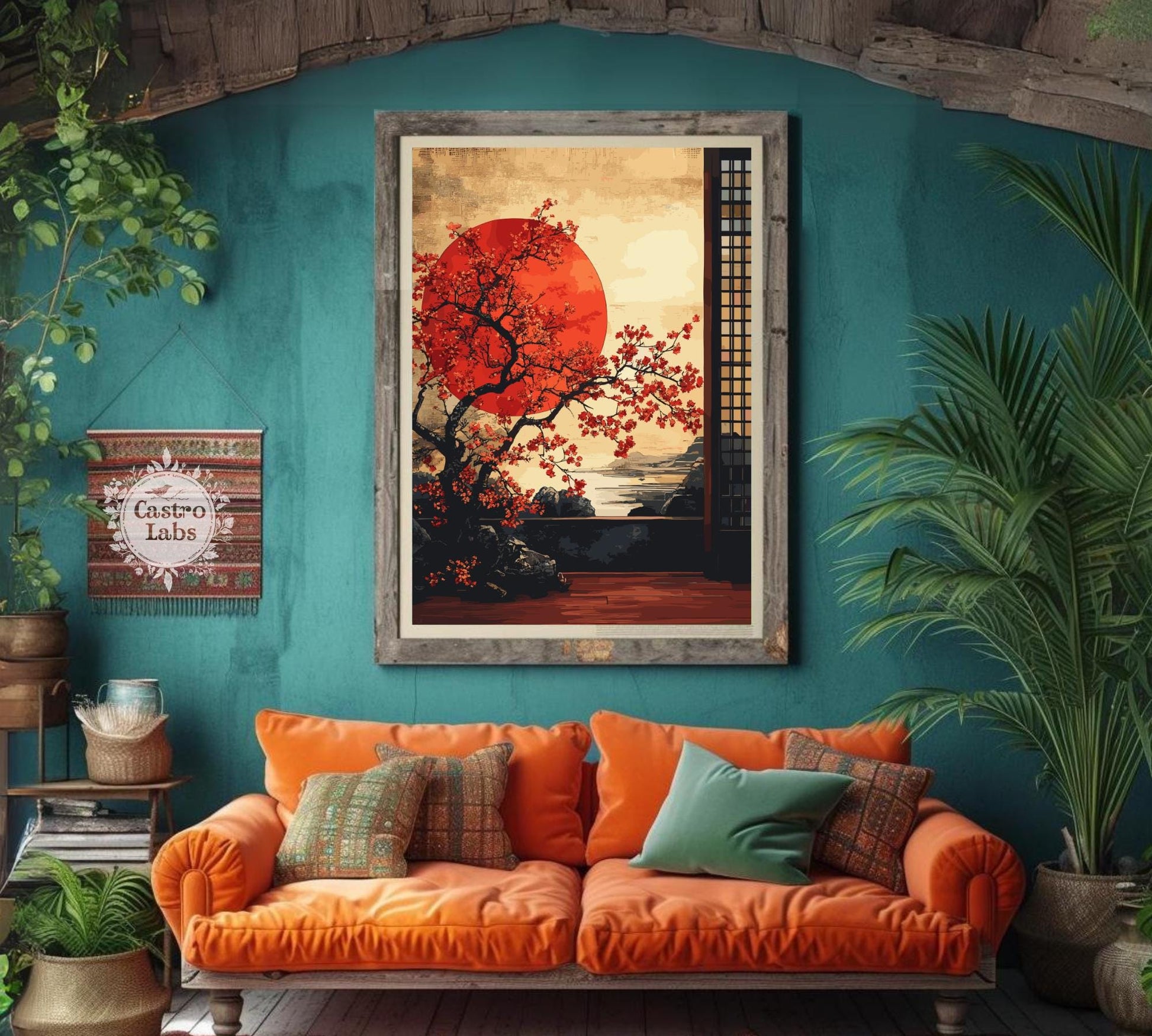 Zen Garden Poster,  Zen Garden Print, Japanese Garden Poster, Japanese dry garden Print, Home Décor, Japanese rock garden Poster, Zen Garden, Japandi