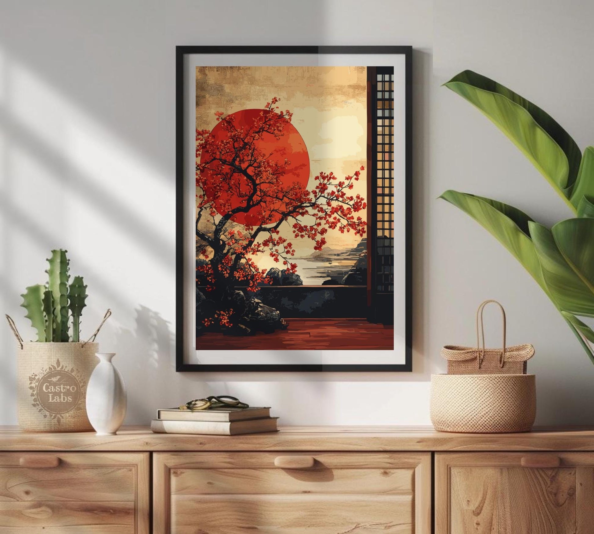 Zen Garden Poster,  Zen Garden Print, Japanese Garden Poster, Japanese dry garden Print, Home Décor, Japanese rock garden Poster, Zen Garden, Japandi