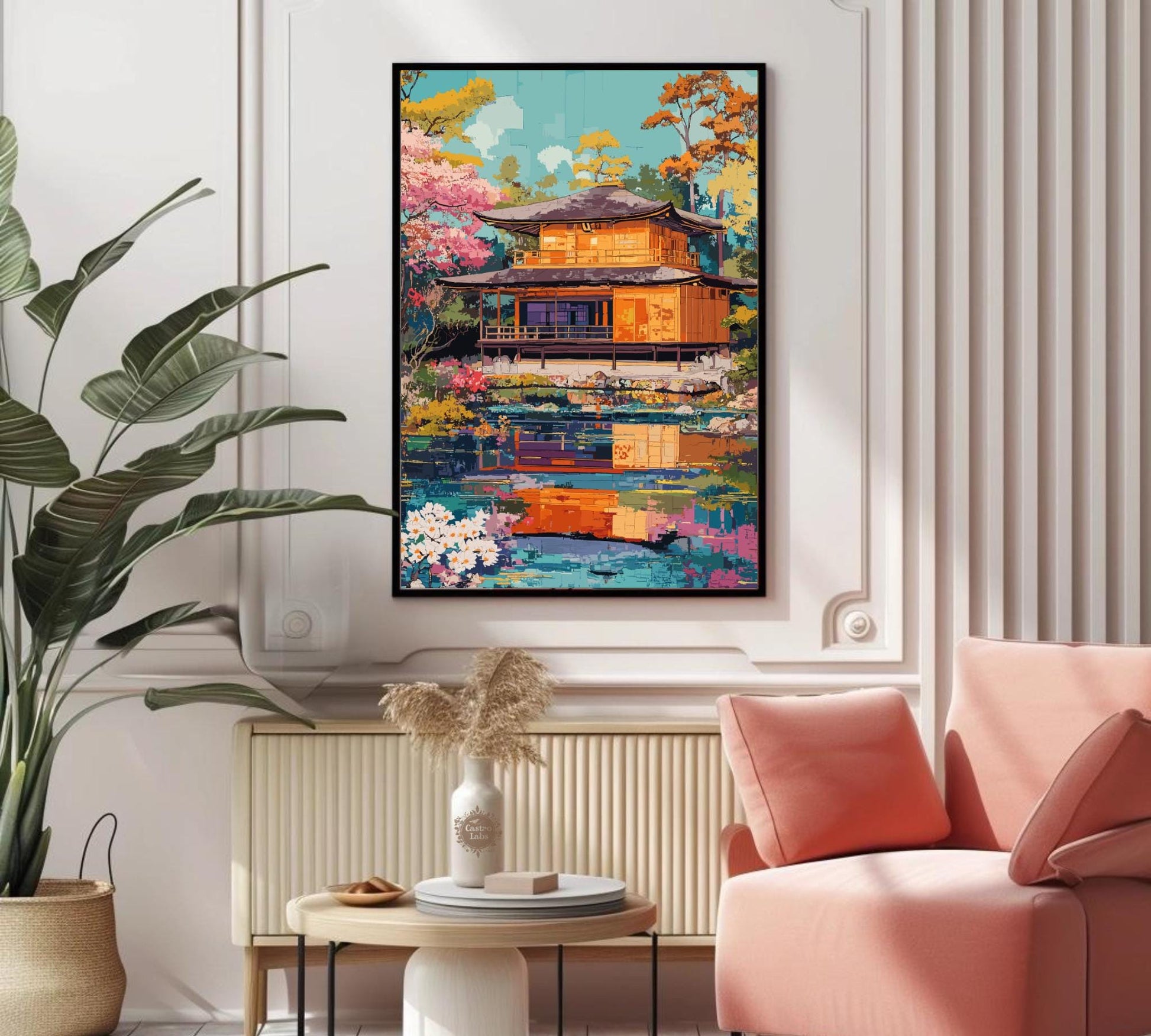 Japanese Tea House Poster,  Tea House Art, Japan Poster, Home Décor, Japan Tea Art, Japanese Tea House Print, Japanese Tea House