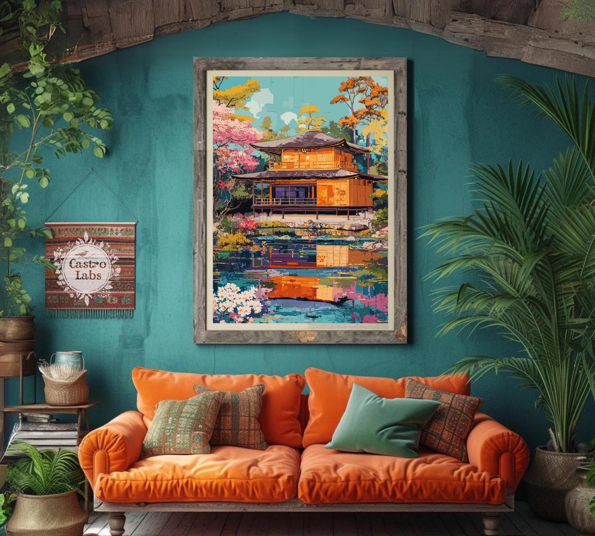 Japanese Tea House Poster,  Tea House Art, Japan Poster, Home Décor, Japan Tea Art, Japanese Tea House Print, Japanese Tea House
