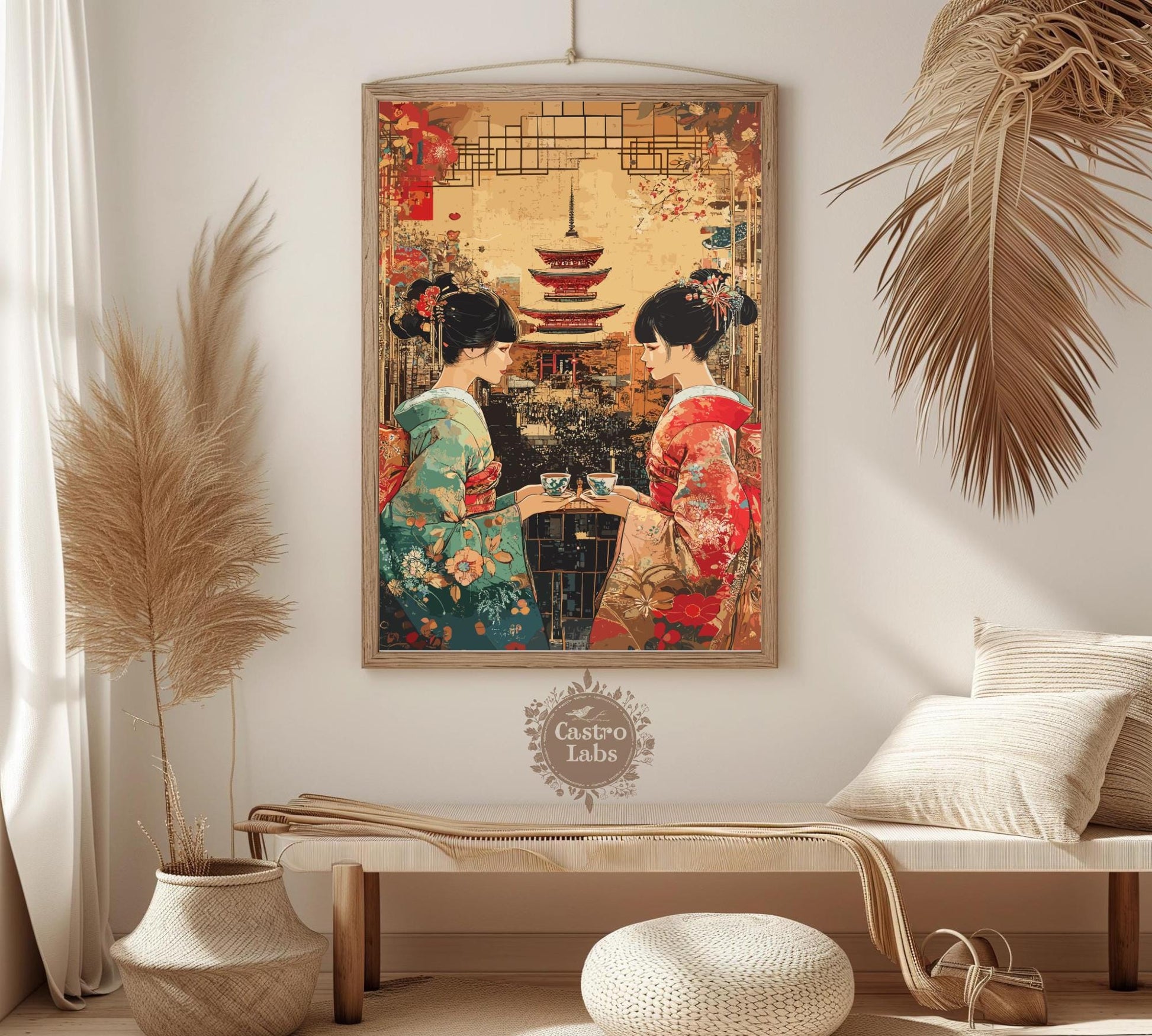 Japanese Tea Ceremony Print, Tea Ceremony Japan Print, Chado Print, Chanoyu Print, Home Décor, Matcha Tea Print, Zen Tea Ceremony Poster
