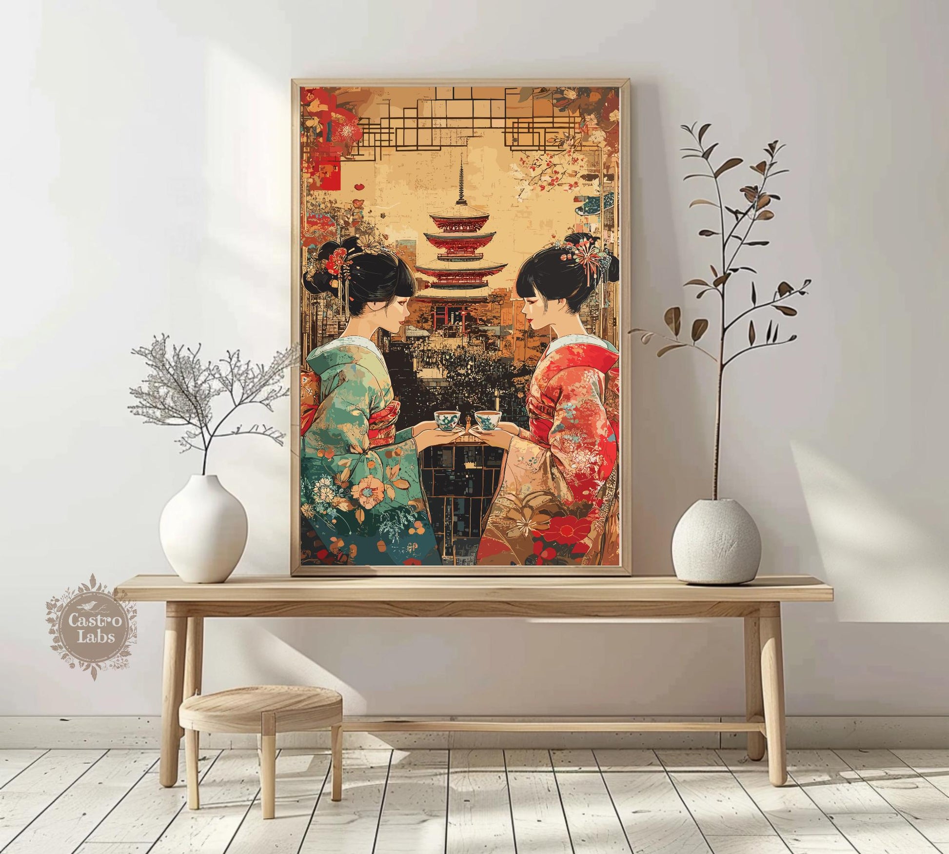 Japanese Tea Ceremony Print, Tea Ceremony Japan Print, Chado Print, Chanoyu Print, Home Décor, Matcha Tea Print, Zen Tea Ceremony Poster