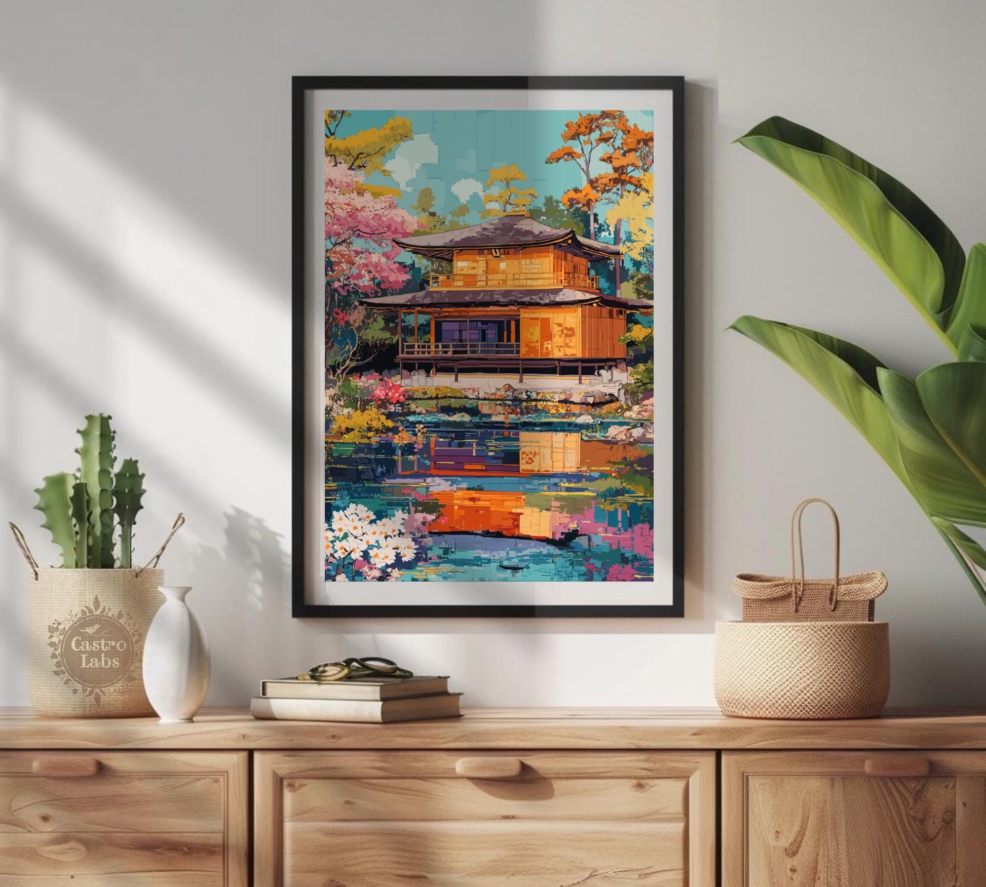 Japanese Tea House Poster,  Tea House Art, Japan Poster, Home Décor, Japan Tea Art, Japanese Tea House Print, Japanese Tea House