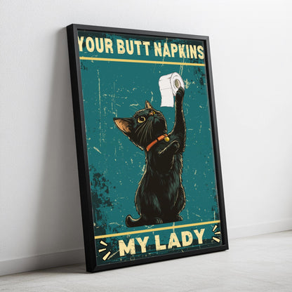 Funny Cat Bathroom Print