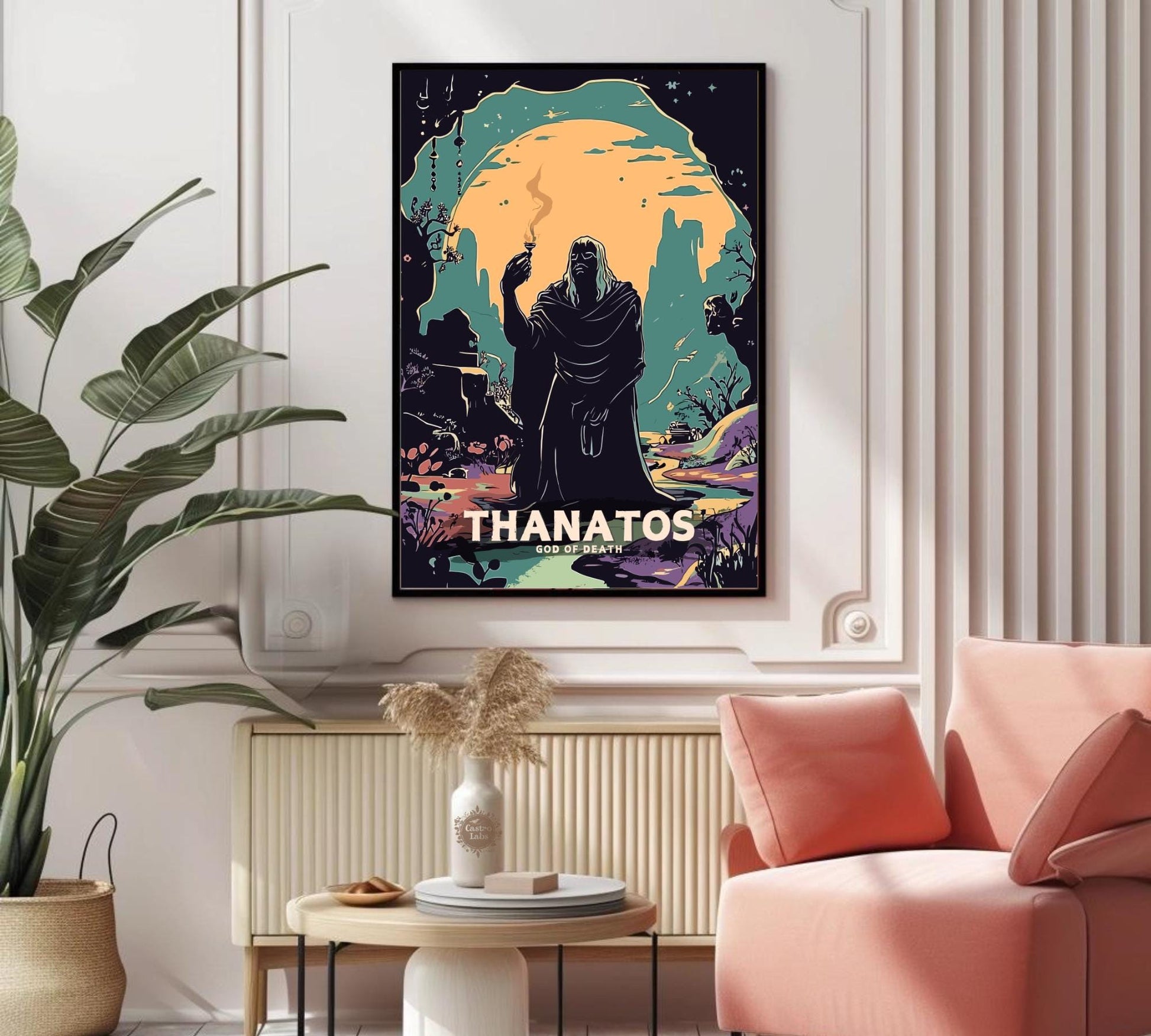 Thanatos God Poster, Greek God Thanatos, God of Death, Greek Mythology, Ancient Greek Art, Olympian Gods Fineart, Thanatos Poster