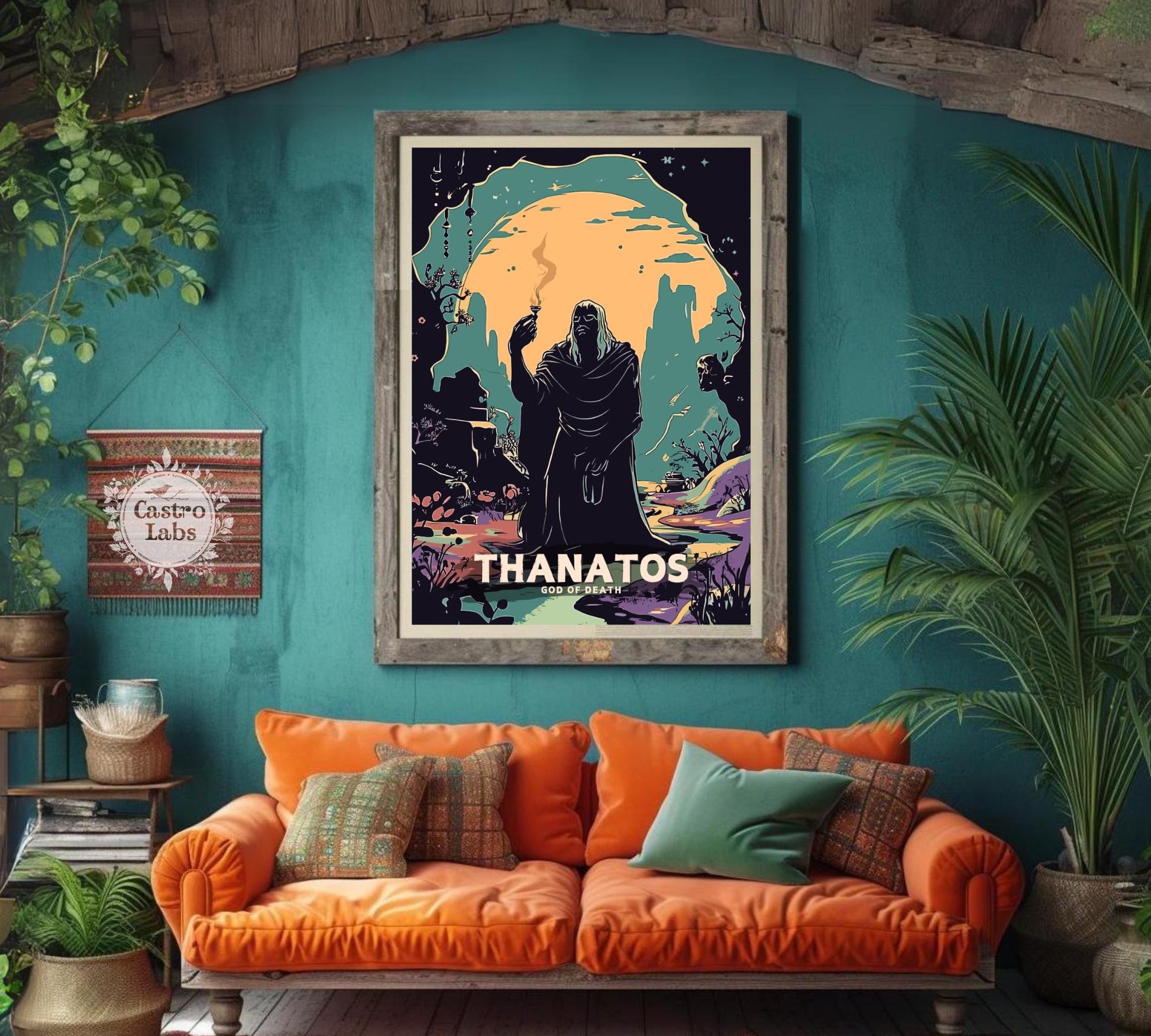 Thanatos God Poster, Greek God Thanatos, God of Death, Greek Mythology, Ancient Greek Art, Olympian Gods Fineart, Thanatos Poster
