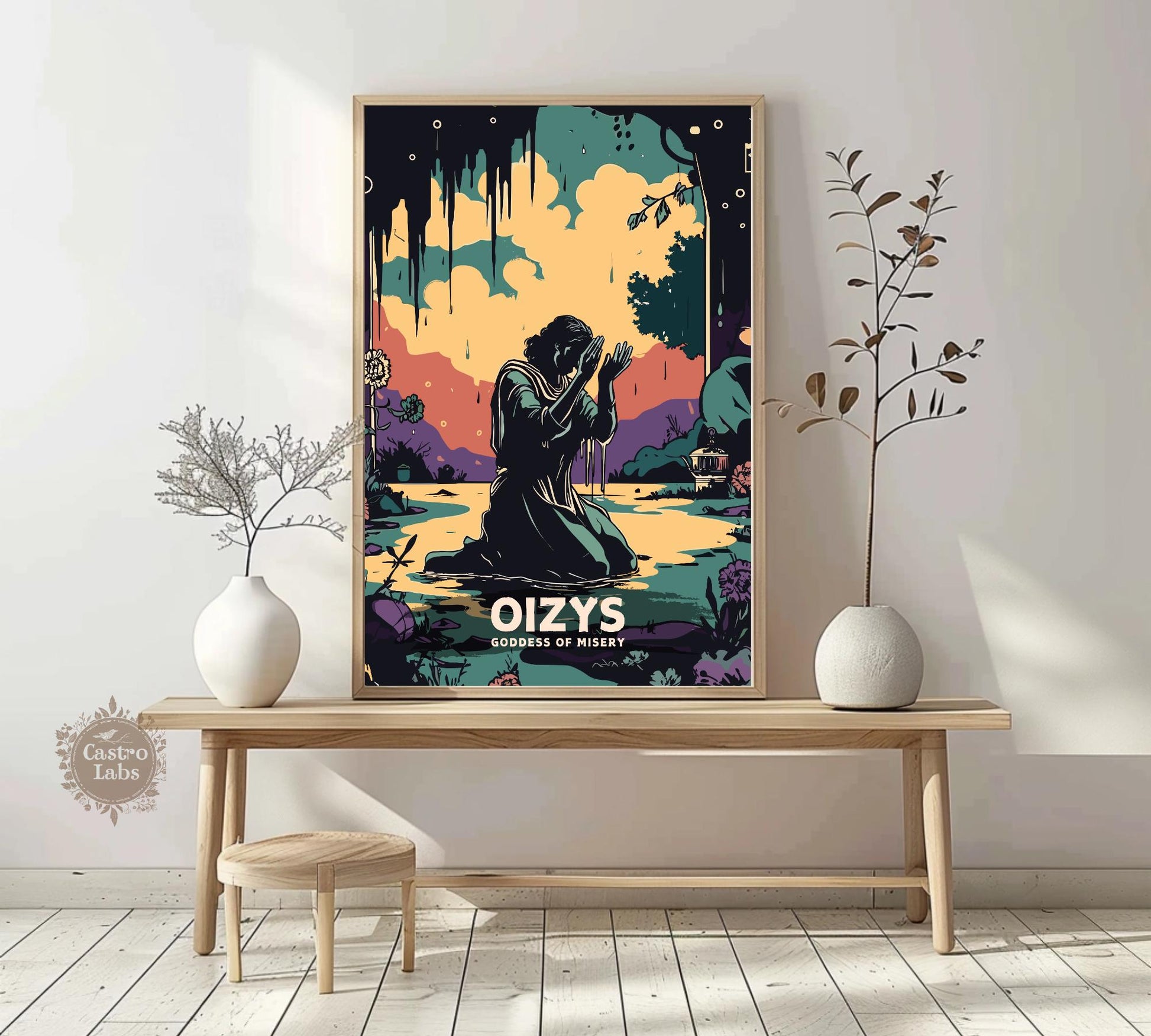 Oizys Goddess, Goddess of misery, Fineart, Greek Mythology Oizys Print, Greek Goddess, Ancient Greek Art