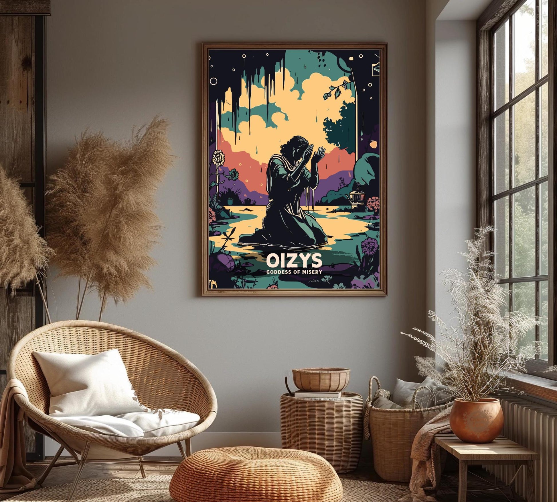 Oizys Goddess, Goddess of misery, Fineart, Greek Mythology Oizys Print, Greek Goddess, Ancient Greek Art
