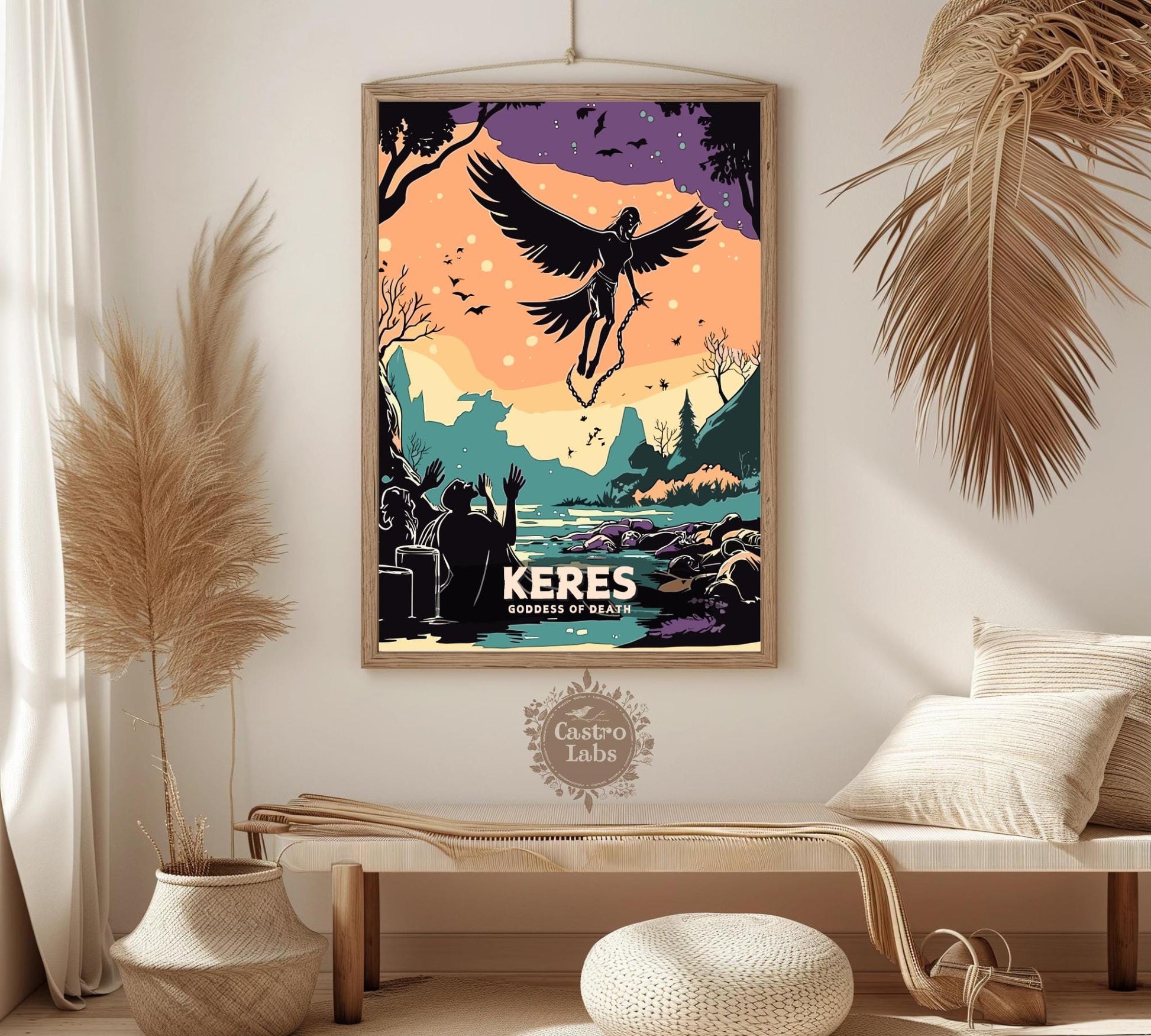 Keres Goddess, Goddess of Death, Fineart, Greek Mythology Keres Print, Greek Goddess, Ancient Greek Art