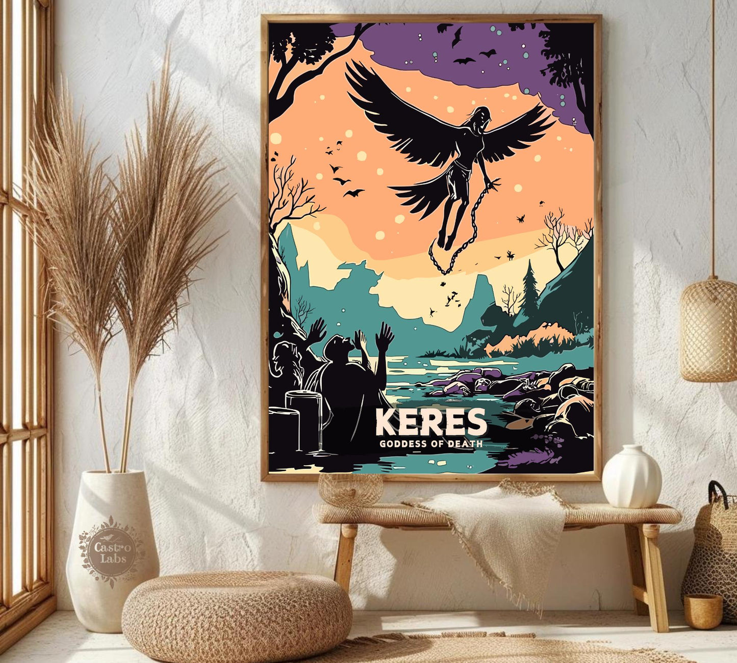 Keres Goddess, Goddess of Death, Fineart, Greek Mythology Keres Print, Greek Goddess, Ancient Greek Art