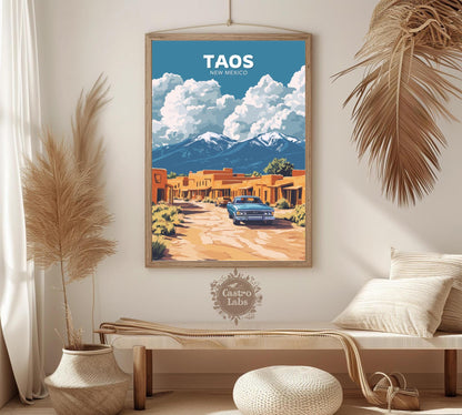 Taos Travel Poster, Taos New Mexico Wall Art, Taos Photo Print, Taos Artwork, Home Décor, New Mexico Poster, Taos Art, New Mexico Wall Art